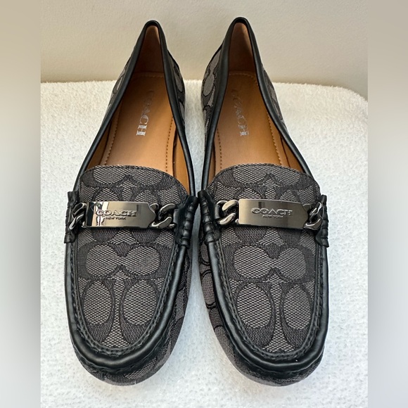 Coach Signature Black Loafers - Picture 1 of 10